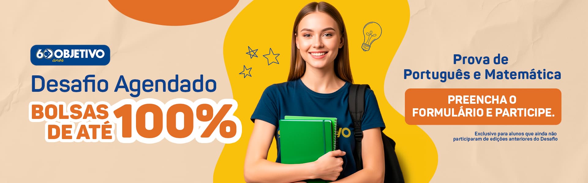 Desafios - Tenha chance de ganha bolsas de estudos de até 100%