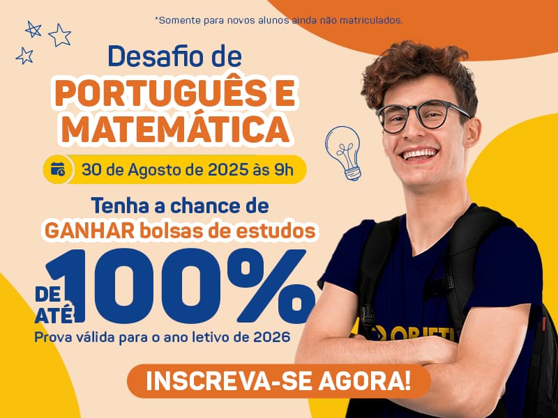 Desafio de Português e Matemática -  Tenha chance de ganha bolsas de estudos de até 100%