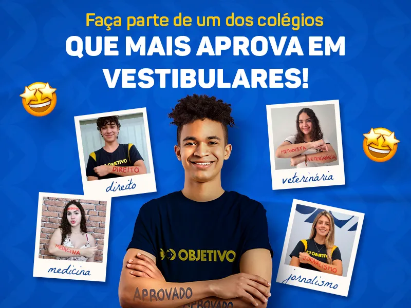 Nossos alunos estão entre os mais aprovados nos vestibulares em todo o país.
